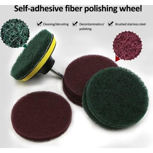 8pcs/set 4 inch Self-adhesive disc & drill rod For Car paint Care polishing pad 100mm + 8mm rod