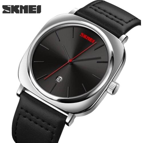 SKMEI Brand New Quartz Movement Watch Fashion Design Men For Watch Luxury Leather Strap Waterproof Wristwatch Relogio Masculino