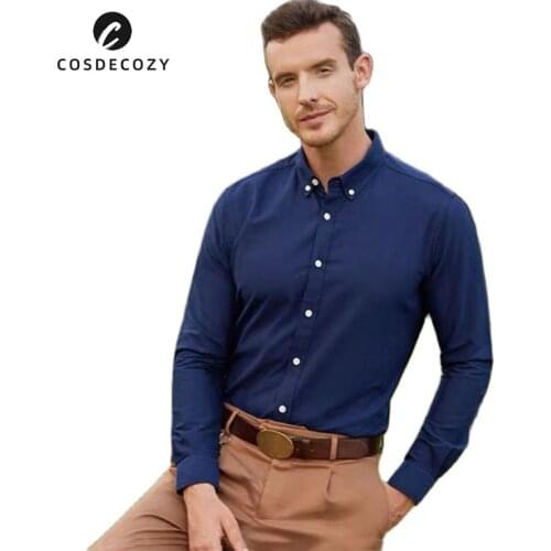 Мужские хлопковые рубашки Cosdecozy China At AliExpress