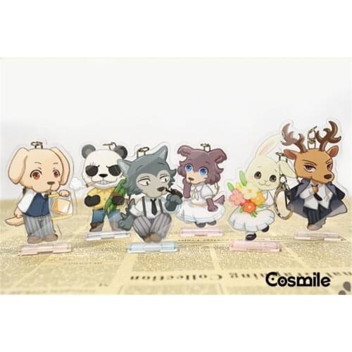 Cosmile Anime BEASTARS legoshi acrylic keychain strap key ring pendant stand fashion Accessory Cute thoughtful Gift limited C