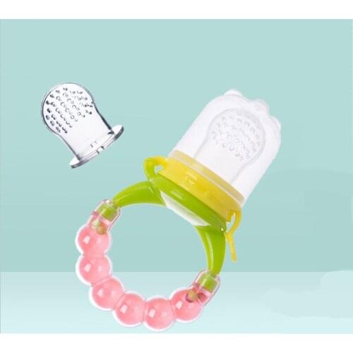 Baby Fresh Food Feeder Safety Infant Pacifiers Fresh Fruit Nibbler Rotating Mills Chew Fruit Nipples Grinder Feeding Toys