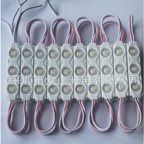 Cool white 2835 led module with lens waterproof IP66, warm white/blue/yellow/green/red color,1.5W, DC12V, 100pcs/lot, led sign