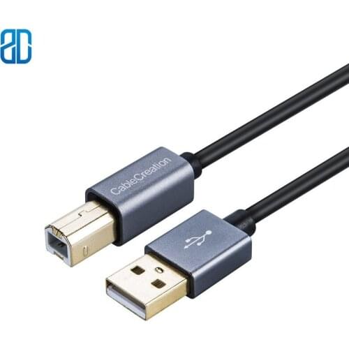 USB Printer Cable USB 2.0 A Male to B Male Scanner Cord, Compatible with HP, Cannon, Brother, Epson, Xerox, Samsung and More