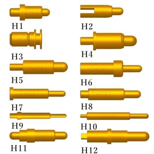 10pcs Pogopin Connector Elastic Electrode Pin Needle of Spring Needle Antenna Top Needle for High Current Testing Over 50A