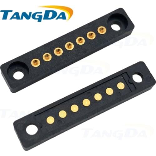 28.5*5.5*3mm pogopin connector probe charging pin usb pcb 7pin 7p gold plated pogo pin connectors TANGDA A
