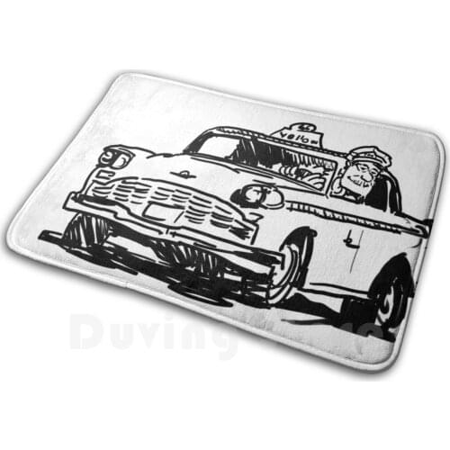 Mr Taxi Lover Carpet Mat Rug Cushion Soft Non - Slip Lover Mr Taxi Taxi Lover Taxi Car Cartoning Funny Cartoons Editorial