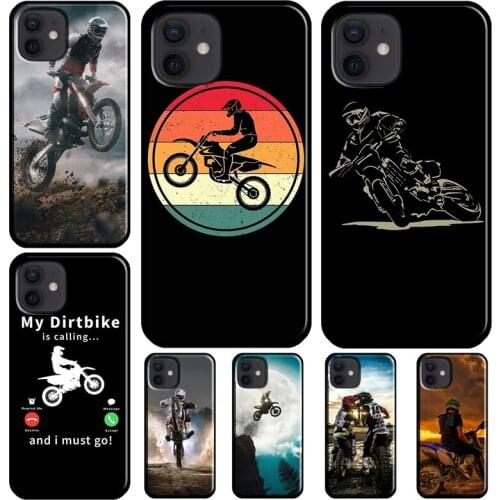 Motocross Motorcycle Dirt Bikes soft Case for iPhone 11 12 Pro Max 12 Mini 7 8 XR SE X XS MAX 6s 7 8 Plus 5S cover