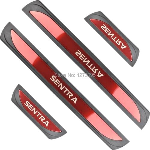 For Nissan Sentra 2012-2018 2019 Stainless Door Sill Scuff Plate Kick Guard Pedal Threshold Step Protector Cover Car Accessories