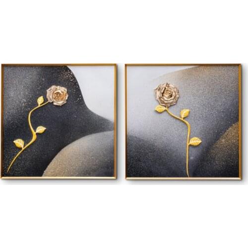 Manufacturer Hot sale new design rose oil painting modern wall art ,home decoration