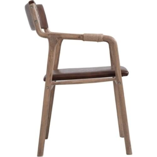 Dining Chairs Kitchen Livng Room Solid Wood Accent Chair Seat With Armrests Fabric Cushion Bedroom Furniture Coffee Desk Chairs