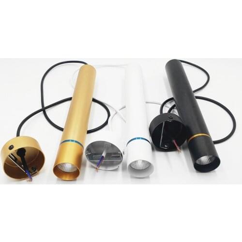 Modern Dimmable LED Pendant Lights Long Tube lights Kitchen Island Dining Room Shop Bar Decoration Cylinder Pipe Pendant Lamps