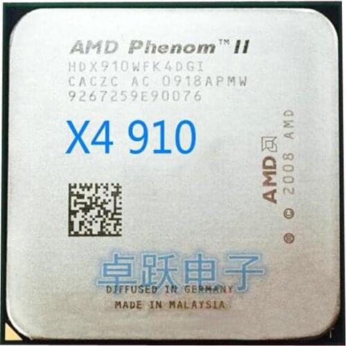AMD Phenom II X4 910 CPU Processor Quad-CORE (2.6Ghz/6M/ 95W /2000GHz)Socket am3 am2+ free shipping
