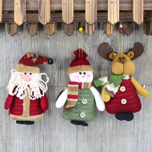 Christmas Elk Xmas Decoration Gift Santa Claus Hanging Snowman Reindeer Christmas Tree Pendant