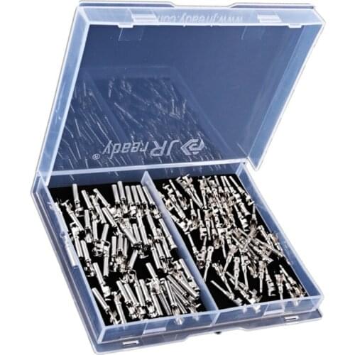 JRready ST6255 100PCS 16# Wrapped Pin Terminals 1060-16-0122 Male And Female Non-insulated Wire Connector Terminals Assorted Kit