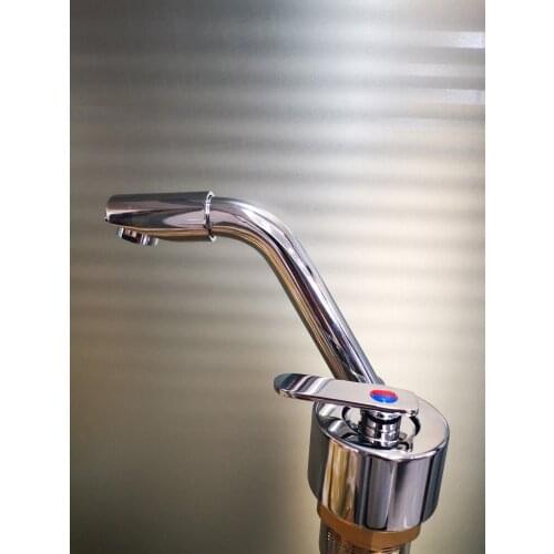 12V Folding Copper Cold Hot Water Faucet Tap for Boat RV Caravan GR-S038