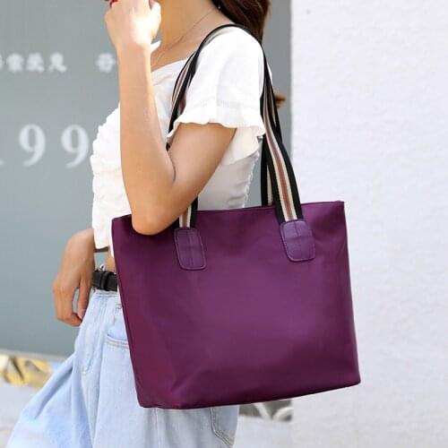 Oxford waterproof nylon handbag shoulder travel bag large capacity reusable shopping bags canvas portable bag