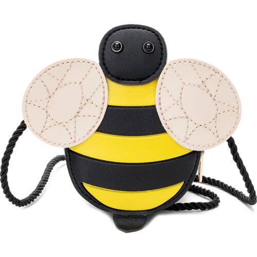 Lovely Childrens Crossbody Bag Cartoon Snail Ladybug Bee Zipper Small Round Bag Boys Cute Coin Purse Mini Accessories for Girls