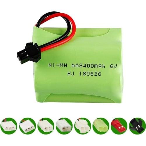 T model) 6V 2400mAh Ni-MH battery for Remote Control Toys Cars Trucks Tank Guns lighting facilities RC TOYS 6v AA Battery Packs