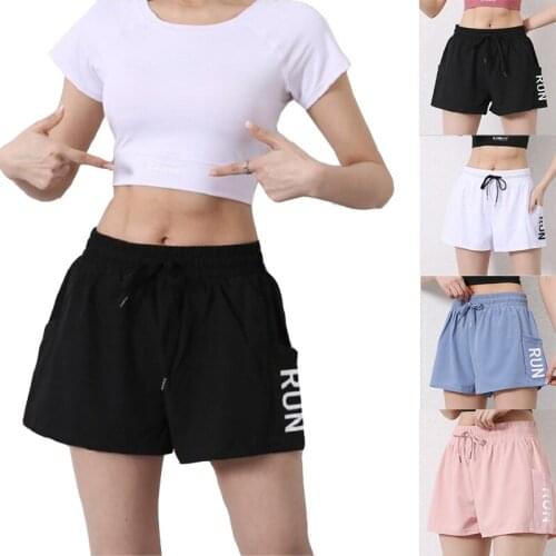 Yoga Shorts Women Fitness Double Layered Elastic Running Workout Shorts Leggings For Ladies Gym Pocket Sport Short Sportswear