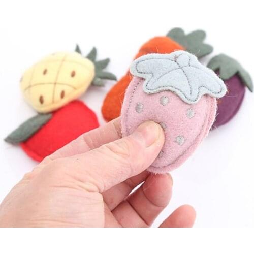 1Pcs New Pet Cat Interactive Training Play Felt Fruit Catnip Plush Toy Pineapple Shaped Pet Supplies Dog Accessories