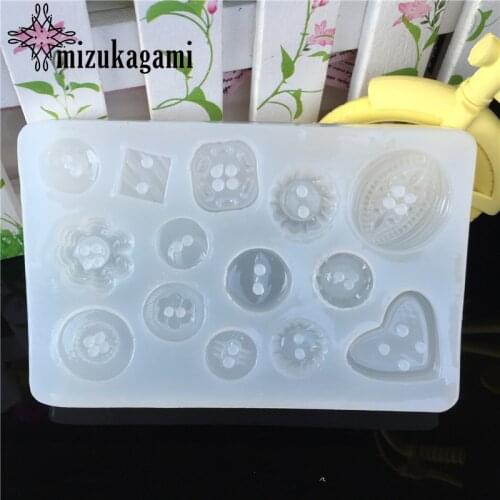 1pcs UV Resin Jewelry Liquid Silicone Mold Heart/Round Buttons Resin Charms Molds For DIY Intersperse Decorate Making Jewelry