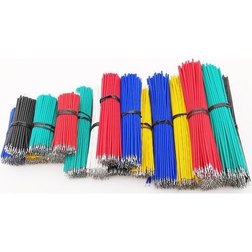 100Pcs Breadboard Jumper Cable Wire 24AWG Tin-Plated PCB Solder Cable Flexible Two Ends PVC Electronic Wire 5-20CM for Arduino