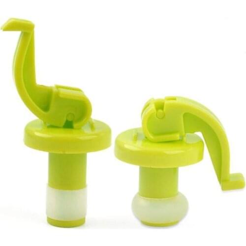 2pcs/Set Silicone Red Wine Manually Pressed Wine Bottle Stopper Sealed Vacuum Wine Stopper Kitchen Supplies Cork Plug