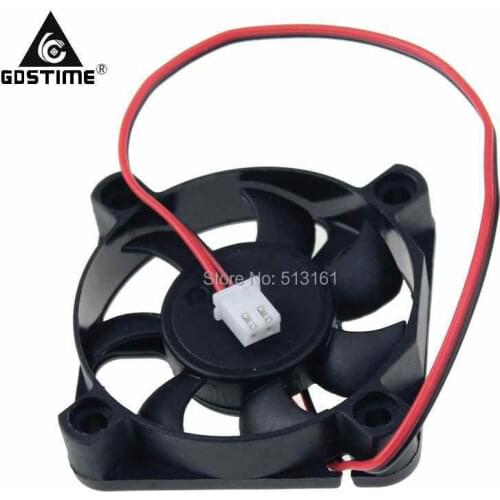 200PCS/LOT Gdstime Brushless Small DC Cooling Fan Cooler 50mm 2Pin 12V 5cm 50x50x10mm
