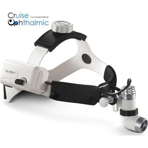 3W Cold Light Surgical Head Light LED Bulb Backup Battery Long Durability in Usage 2 battery included ENT Headlight KD202A-7