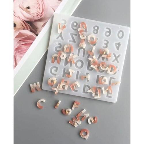 Alphabet Letter Number Decoration Craft Silicone Mold for Earring Pendant Creative Keychain Mold Crystal Epoxy Resin Mol