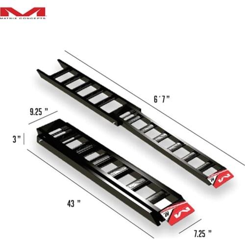 American Matrix A7 Motorcycle Ladder Get on and Off Ladder Aluminum Alloy Foldable Car Frame Pickup Truck Ladder