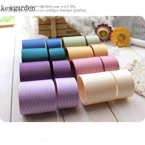 Kewgarden 22mm 7/8" Rhombus Satin Ribbons Handmade Tape DIY Bowknot Ribbon Clothing Decoration Accessories Riband 10y/lot
