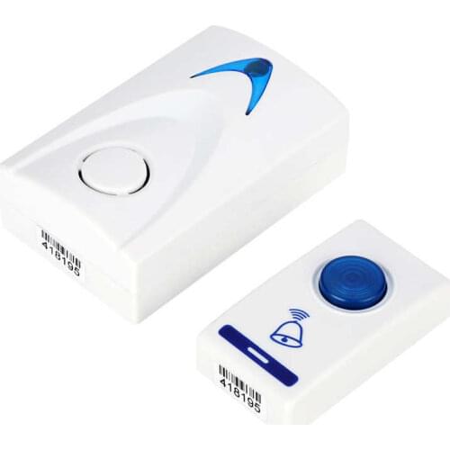 Wireless Romote Music Doorbell Set Includes Receiver and Transmitter for Home Office Security Smart Doorbell