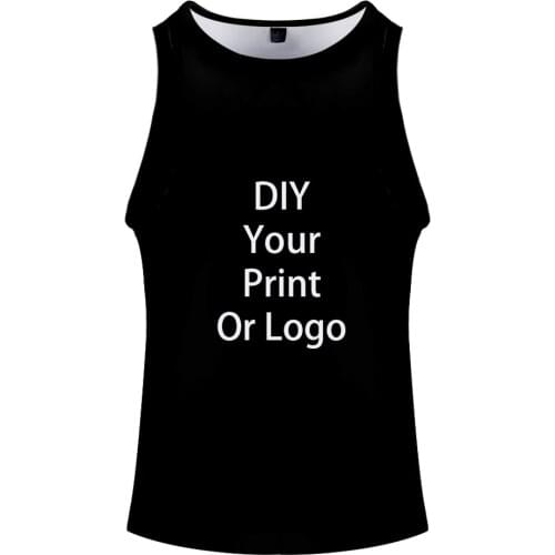 Customized Print Fashion Round Neck Vest Sleeveless Breathable Mens Boys Clothes Womens Girls DIY Photo Logo Summer Tank Top