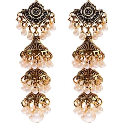 Bohemian Earrings Unique Alloy Tassel Earrings Exotic Tassel Pendant Fashion Earrings Suitable for Women Girls