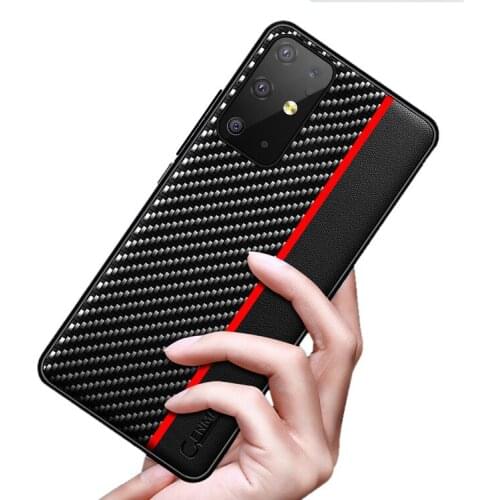 Funda Case for Samsung Galaxy Note 20 Ultra A51 A71 S20 Plus A50 A70 Note 10 Splicing Carbon Fiber Coque Phone Case Cover Capa