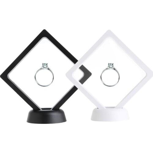 Balck 9*9*2CM PET Membrane Acrylic Jewelry Suspended Base case molds