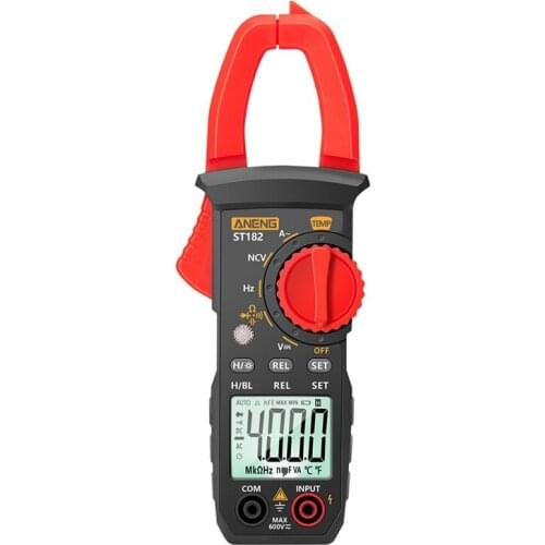 ANENG ST182 Digital Clamp Meter AC Current Multimeter DC/AC Voltage Ammeter Voltage Tester Amp NCV Ohm Test