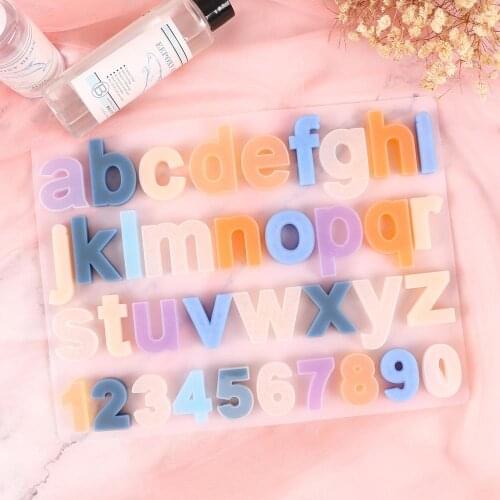 Numbers Letters Pendant Silicone Mold Epoxy Resin Art Supplies Soft Clear Mold UV Resin Silicone Mold for resin