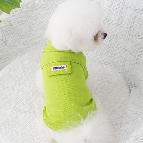 Dog Hoodies Pet Shirt Embroidered V Shape Neck Fabric Spring Summer Ultra Thin Pet Blouses for Puppy Dog Hoodies