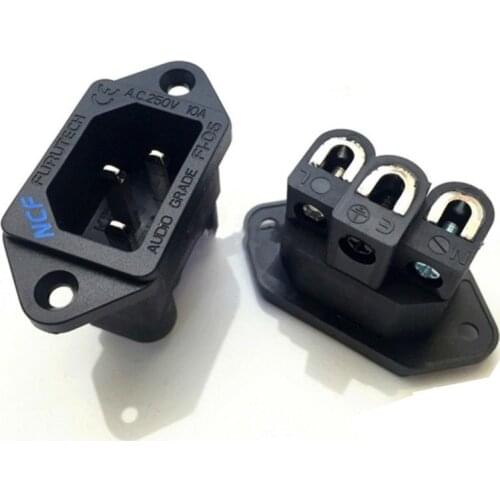 Furutech FI-06 NCF (R) - Nano Crystal Formula Copper Rhodium Plated Ultimate IEC Inlet Brand New HiFi Made in Japan