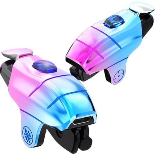 2PCS Phone Gaming Trigger Gamepad Button for PUBG LOL L1R1 Shooter Game Controller for iPhone Android Phone