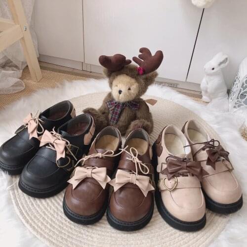 Locke Detective Retro Thick-Soled Love Buckle Small Leather Shoes Jk Uniform Shoes Cute Girl