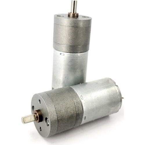 All Metal Gear 370 Gear Motor DC 3V-12V 9V 49RPM-195RPM Large Torque Gearbox Geared Motor Speed Reducer DIY Intelligent Wheel