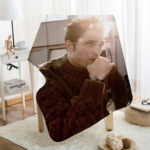 Musife Custom Robert Pattinson Flannel Blanket Design Your own Blanket Flannel Blankets for Sofa DIY Dropshipping