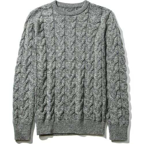 Mens Sweater Pullover O-Neck Formal Long Sleeve Sweater Men 100% Cotton Winter New Style Pullover Clothes for Men 2021 M-3XL