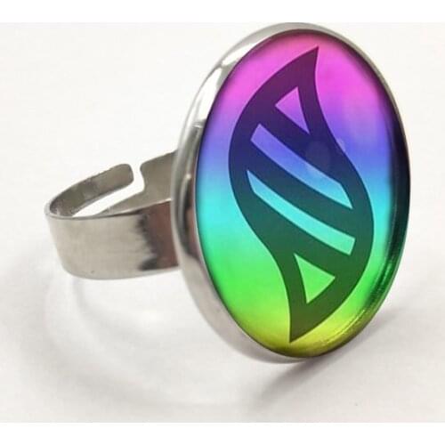 New Anime Jewellery Pokemon Mega Stone Ring Glass Dome Ring Best Friend