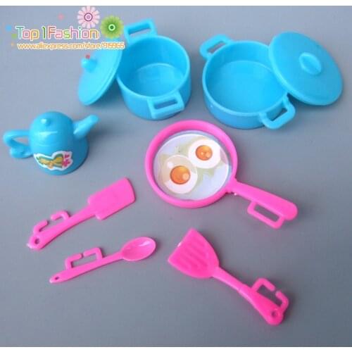 New Kitchen Tableware Doll Accessories For Barbie Dolls Toys Girls Baby Play House Toys