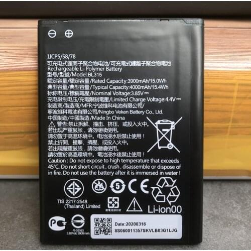 New 100% Original BL315 4000mAh Battery For Lenovo A7 Cell Phone Batteries