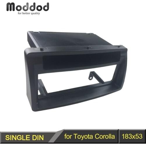 Single Din Fascia for Toyota Corolla w/pocket Radio CD Stereo Panel Dash Mount Installation Trim Kit Frame Facia